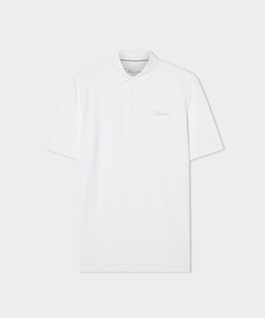 Flight White Shirt — Macade Golf Australia, fabric macro