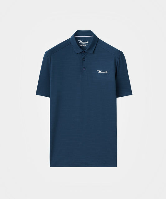 Flight Steel Blue Shirt — Macade Golf Australia, fabric macro