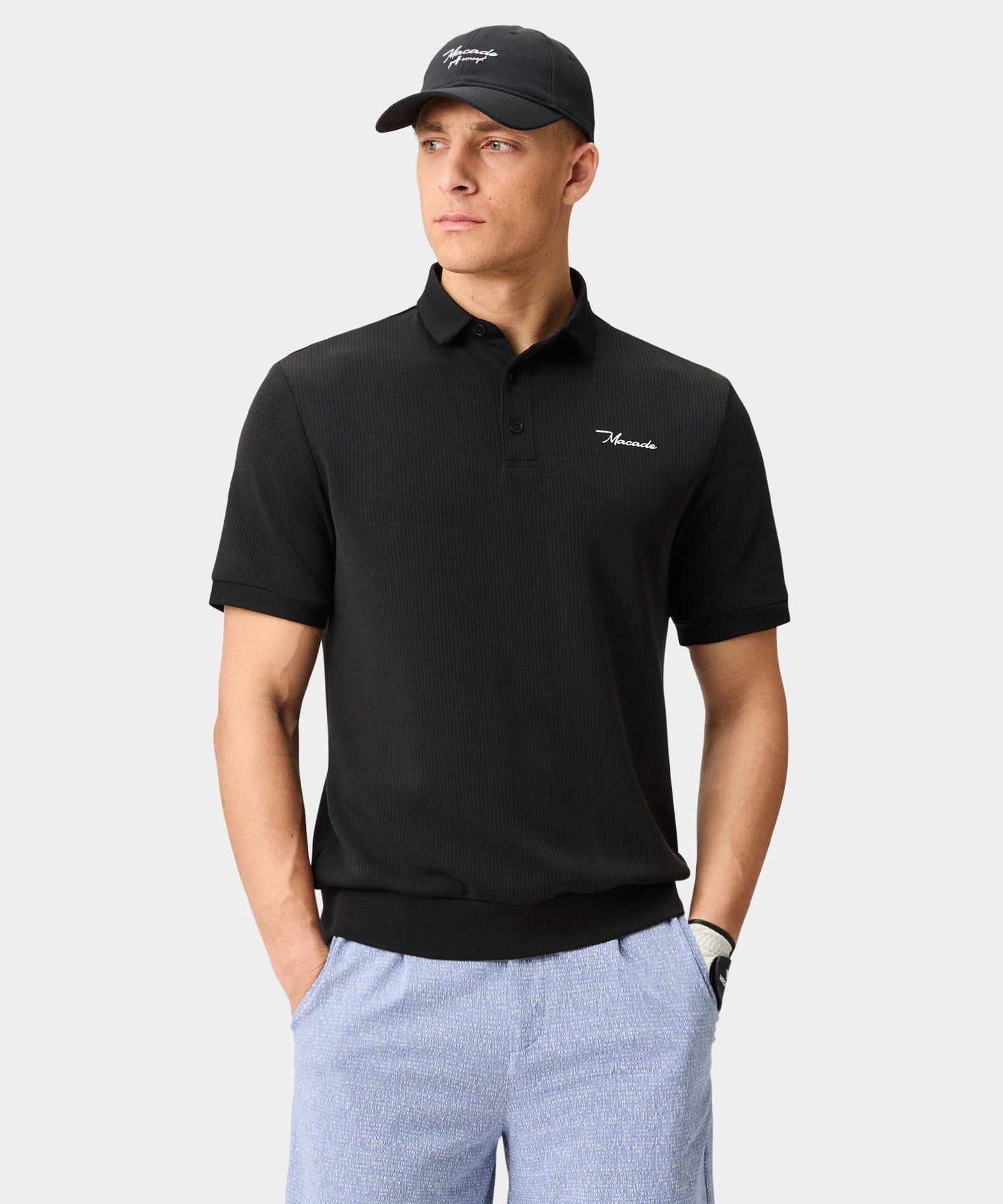 Black AR Tech Polo