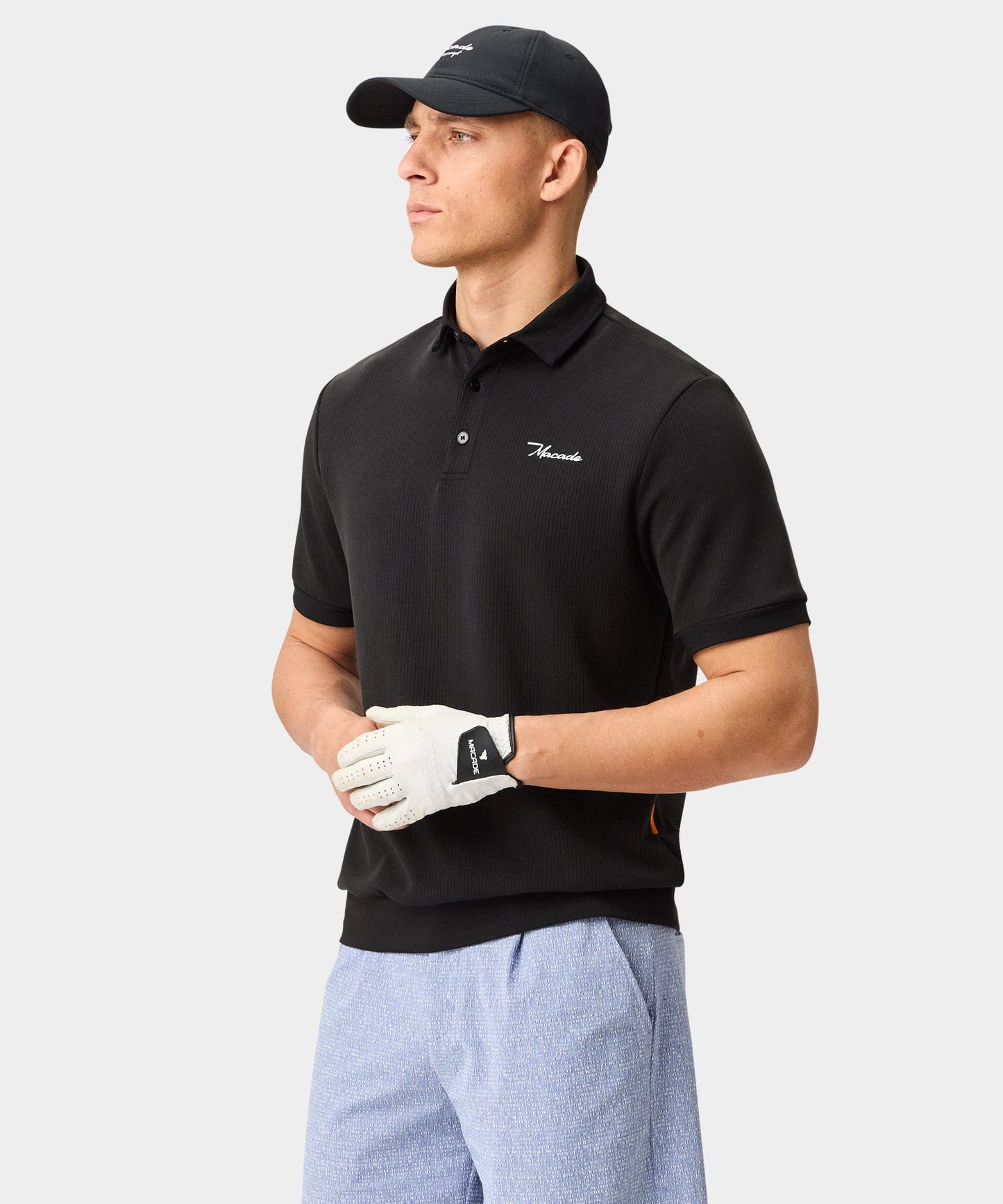 Black AR Tech Polo