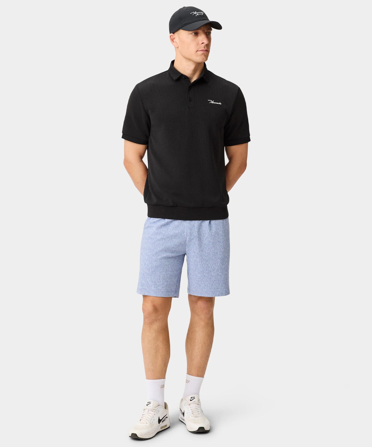 Black AR Tech Polo