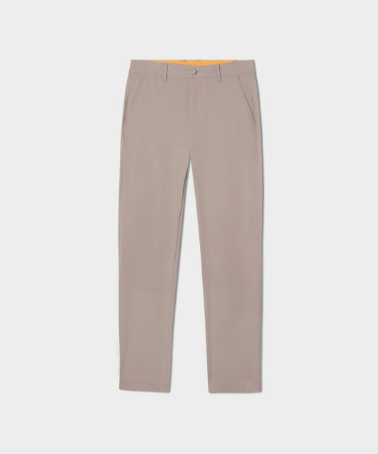 Links Ash Brown Tech Trouser flat lay — Macade Golf Australia