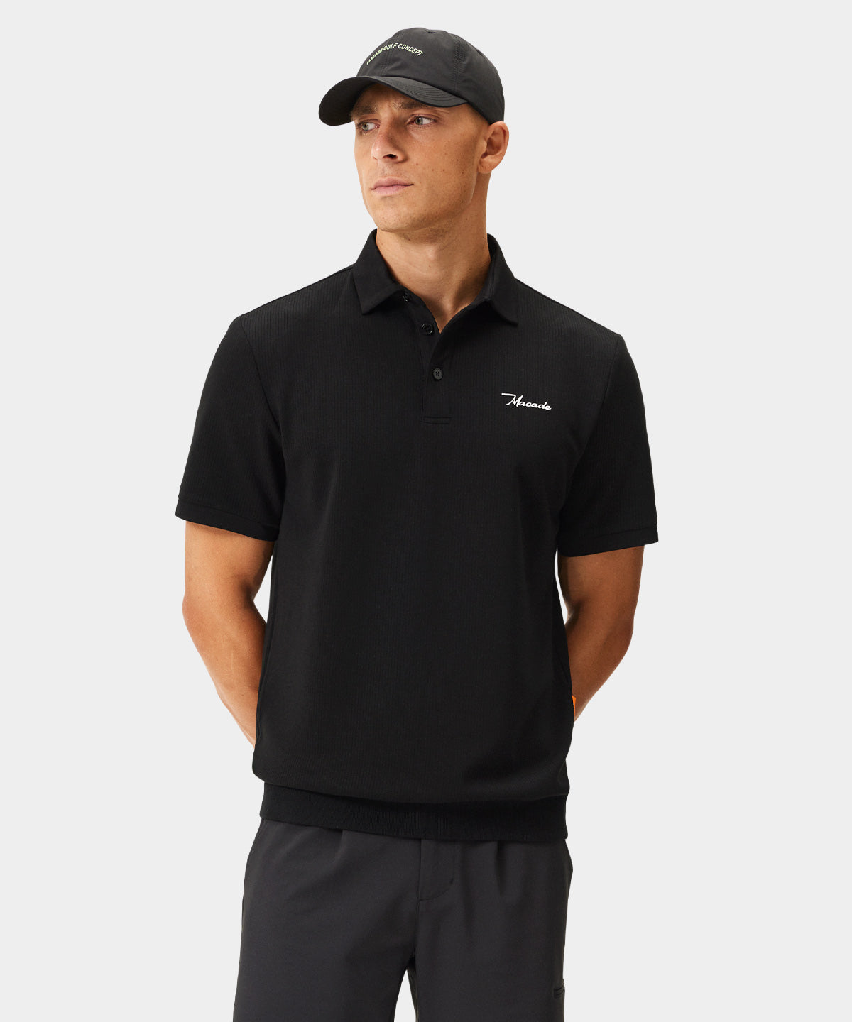 Black AR Tech Polo