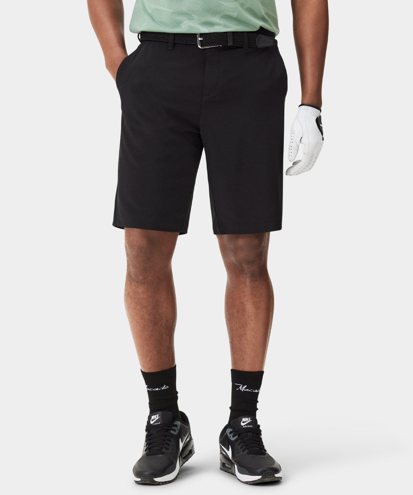 Black Four-Way Stretch Shorts