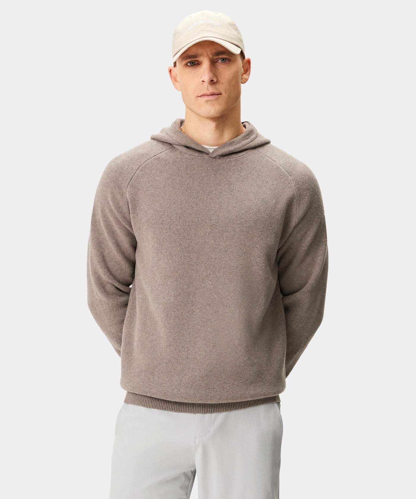 Brown Tech Knit Hoodie