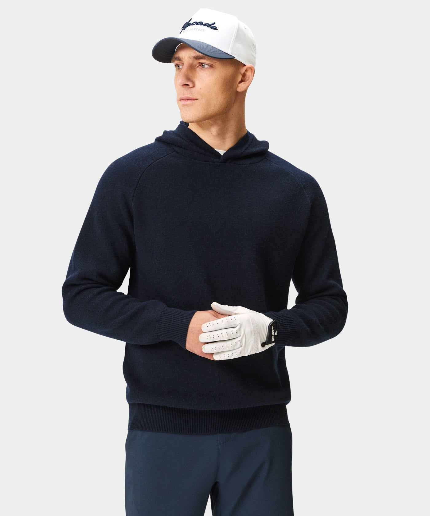 Navy Tech Knit Hoodie