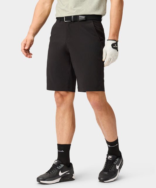 Black Four-Way Stretch Shorts — Macade Golf Australia