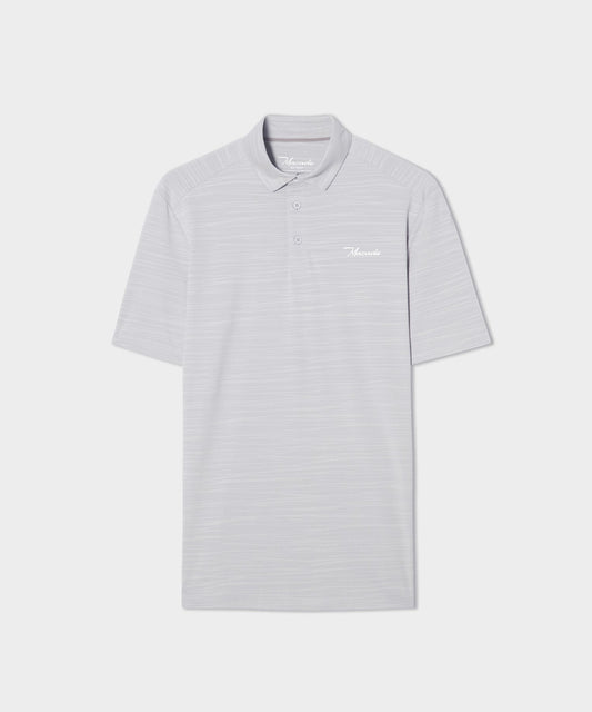 Flight Light Grey Shirt — Macade Golf Australia, fabric macro