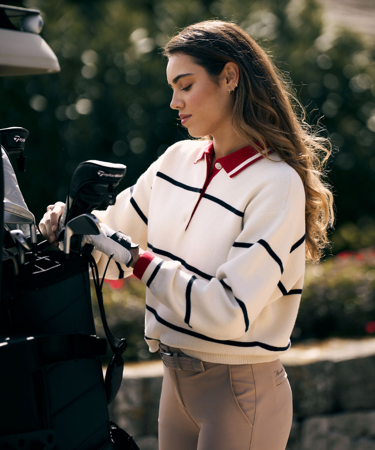 Powder Club Knit Polo Sweater